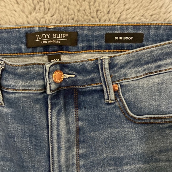 Judy Blue High Waist Tummy Control Released Hem Slim Bootcut Denim 88626 - Picture 4 of 10